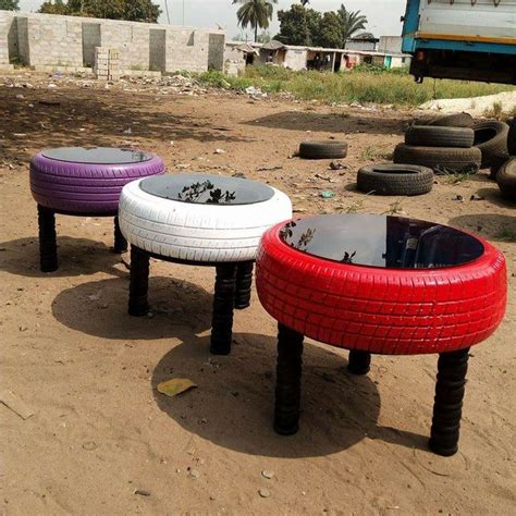 PHOTOS: Man transforms used tyres into furniture | Tire furniture, Old ...