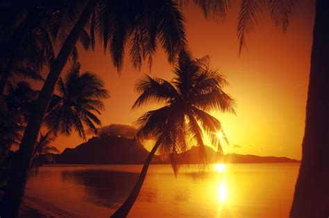 HD Beach Sunset Desktop Wallpaper