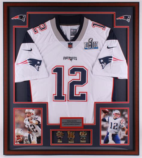 Tom Brady New England Patriots 32x36 Custom Framed Super Bowl Jersey ...