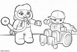Doctor Lego Duplo coloring Page sketch template