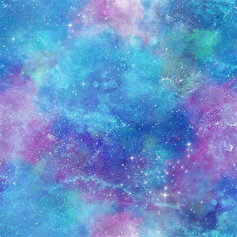 Blue Galaxy Painting Digital Art by Sweet Birdie Studio - Fine Art America