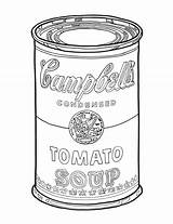 Best Ideas For Coloring Andy Warhol Soup Can Page  The sketch template