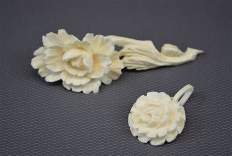 Proantic: Art Deco Brooch In Ivory