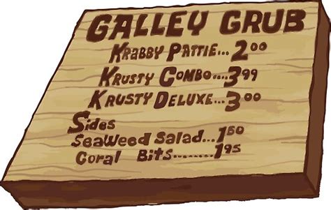 "The Krusty Krab Menu" Poster by IndigoPapa | Redbubble