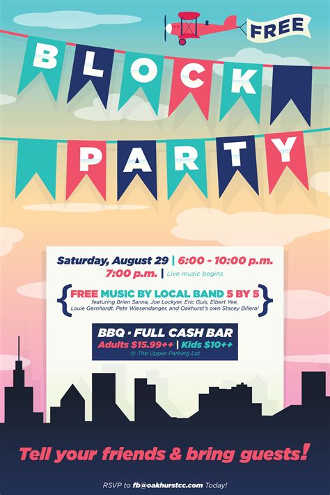 Block Party flyer poster design template | Party design poster, Flyer ...