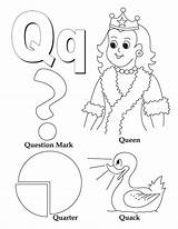 Free Print Alphabet Q Coloring Pages sketch template
