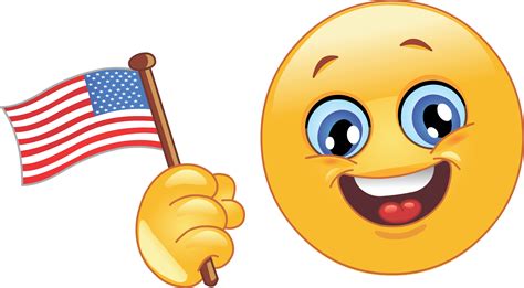 Waving American Flag Emoji Decal