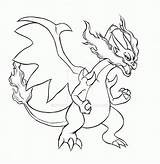 Mega Charizard X Coloring Pages Sketch Page sketch template