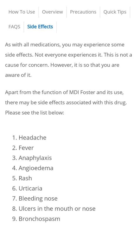 FOSTER inhaler 100/6MCG ( beclomethasone dipropionate & formoterol ...