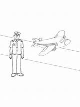 Pilot coloring pages sketch template