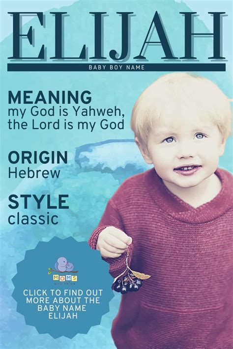 Elijah Name Meaning & Origin | Middle Names for Elijah