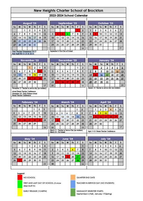 NHCSB School Calendar - New Heights Charter School