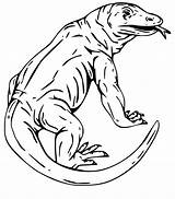 Simple Komodo Dragon Coloring Page  Free Printable Pages For Kids sketch template