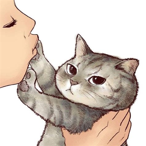 9 "No Kisses" Cat Illustrations That Every Cat Person Should See! | Cats illustration, Cute cat ...