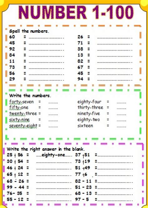 Numbers 1-100 Game