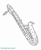Coloring Pages Saxophone sketch template