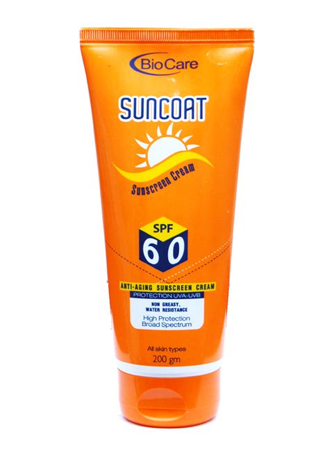 Buy BioCare Suncoat Sunscreen Cream SPF 60 (200 gms) Online @ ₹185 from ...