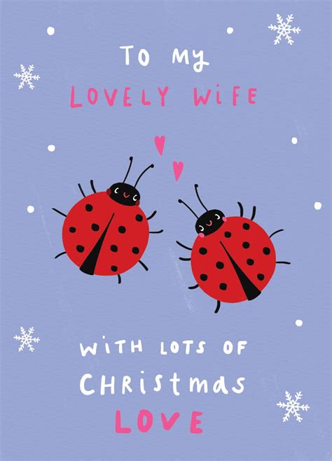 Wife Ladybird Christmas Card | Scribbler