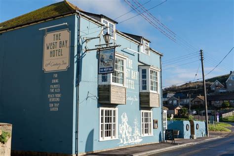 An Exterior View of the 18th Century West Bay Hotel in the Coastal ...