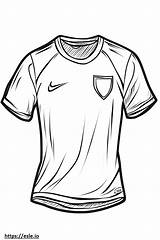 Soccer jersey For coloring sketch template