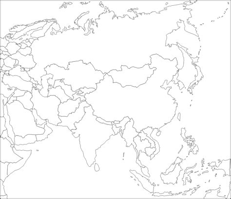 Blank Map of Asia by zalezsky on DeviantArt