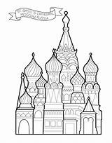 Saint Basils Cathedral 8 Coloring Page  Free Printable Pages sketch template