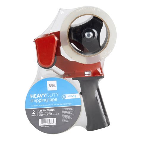 Heavy Duty Shipping Packing Tape With Tape Gun, 1.89" x 70.8 Yd ...