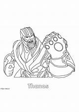 Angry Thanos Using Infinity Gauntlet coloring Page sketch template