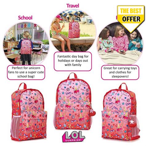 KreativeKraft Unicorn School Bag for Girls, Large Capacity Backpack | School bags for girls ...