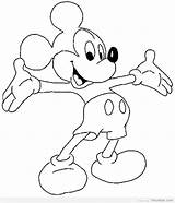 Printable Coloring Pages Mickey Mouse sketch template