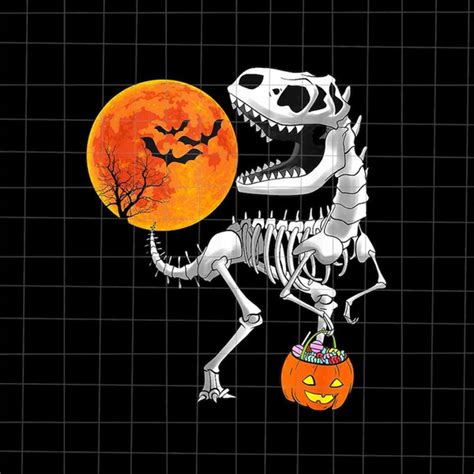 Dinosaur T Rex Skeleton Scary Halloween Png, T Rex Skeleton - Inspire Uplift