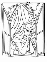 Princess Aurora On Window coloring Page  Download Print Or Color sketch template
