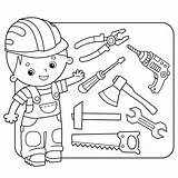 Coloring Pages Hammer sketch template