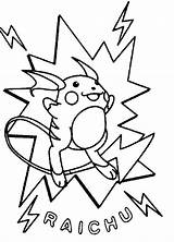 Raichu Pokemon Coloring Page sketch template
