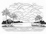 Paradise Coloring Sheet  Page sketch template