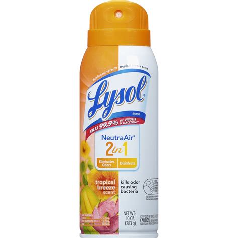 Lysol? Neutra Air 2 in 1 Disinfectant Spray, Trop, 10-oz., Aero, 6/CT ...