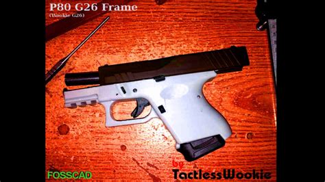 FOSSCAD: 3D Printed ABS P80 Glock 26 (Wookie-26) - Test Fire - YouTube