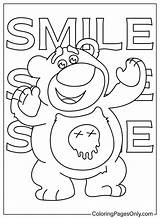 Smile Lotso Bear Coloring Page  Free Printable Pages sketch template