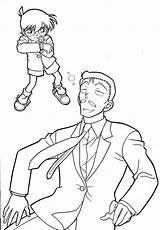 Detective Conan Coloring Pages Anime sketch template