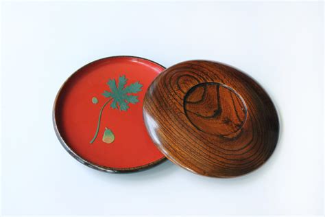 16cm / Vintage Japanese Wooden Plate Urushi Lacquerware - Etsy