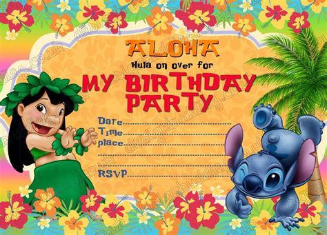 Lilo and Stitch Invitation Template - Perfect for Your Birthday Party!