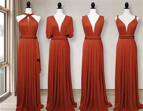 TERRACOTTA Bridesmaid Dress Infinity Dress Convertible Dress - Etsy