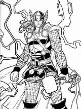 Thor In Ragnarok Coloring Page  Free Printable Pages For sketch template