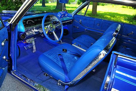 1964 Chevrolet Impala Blue Upholstery Interior - Lowrider