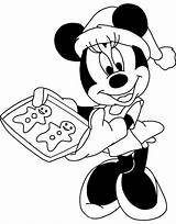 Minnie Mouse Disney Christmas Coloring Page  Free Printable sketch template