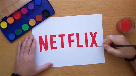 How to draw a Netflix logo - YouTube