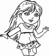 Dora The Explorer Coloring Pages sketch template