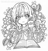 Girl Reading Coloring Pages sketch template