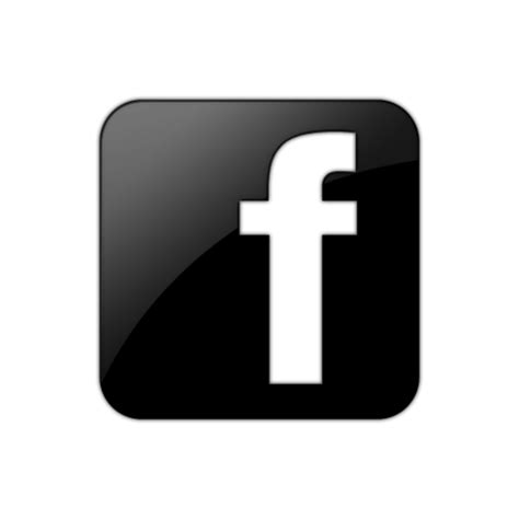 facebook logo black & white - Clip Art Library