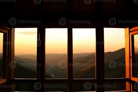 landscape nature view background. view from window at a wonderful ...